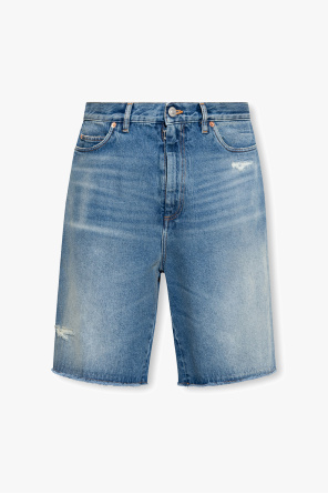 Distressed denim shorts in blue - Maison Margiela | Mytheresa
